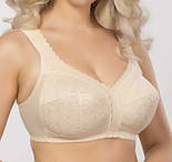 Бюстгальтер із широкими бретелями великого розміру без кісточок жіночий, бежевий Elita, фото 2
