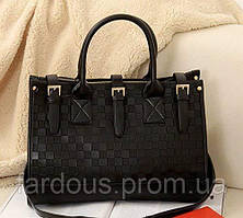 Повсякденна сумка з PU шкіри з тисненням принтом в "шашечки"