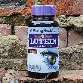 Вітаміни для очей Piping Rock Lutein 20 мг with Zeaxanthin (Лютеїн + Зеаксантин) 180 гелевих капсул
