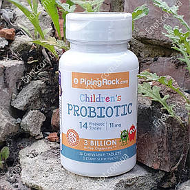 Пробіотик для дітей Piping Rock children's Probiotic (Натуральні ягоди) 30 жувальних таблеток