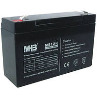 MHB battery Aккумулятор AGM 12Ач 6В, необслуживаемый герметичный, модель MS12-6, MHB battery