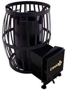 Піч для лазні/сауни Бочка Канада (Canada) 15 м3 з виносом