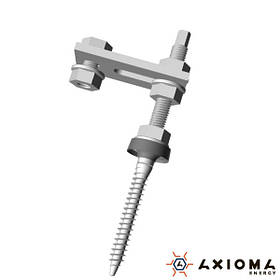 AXIOMA energy Гвинт-шуруп двухрезьбовый в зборі, 160 мм, нержавіюча сталь А2, AXIOMA energy