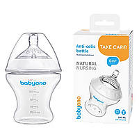 Пляшка антиколікова 180 мл BabyOno Natural Nursing 0+ (5901435406007)