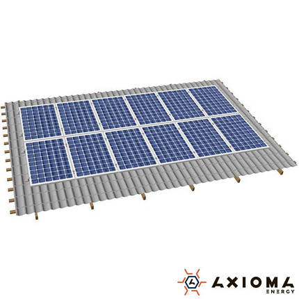AXIOMA energy Система кріплень на 16 панелей паралельно даху, алюміній 6005 Т6 і неіржавка сталь А2,, фото 2