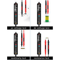 Безконтактний індикатор напруги - детектор обриву проводки багатофункціональний BSIDE X1 з функцією тестера і індикатора фази, фото 2