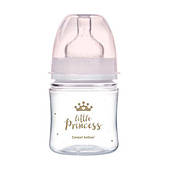 Canpol babies Пляшка антиколікова з широким отвором 120 мл PP Easystart Royal baby рожева