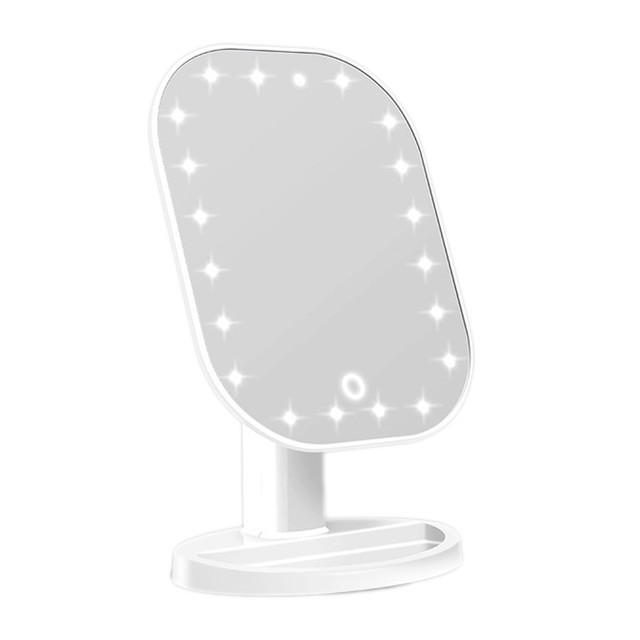 Зеркало косметическое 20 LED с сенсорной кнопкой, на ножке