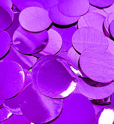 Конфетті, метафан "Disk purple", вага - 50 г, розмір - 23 мм