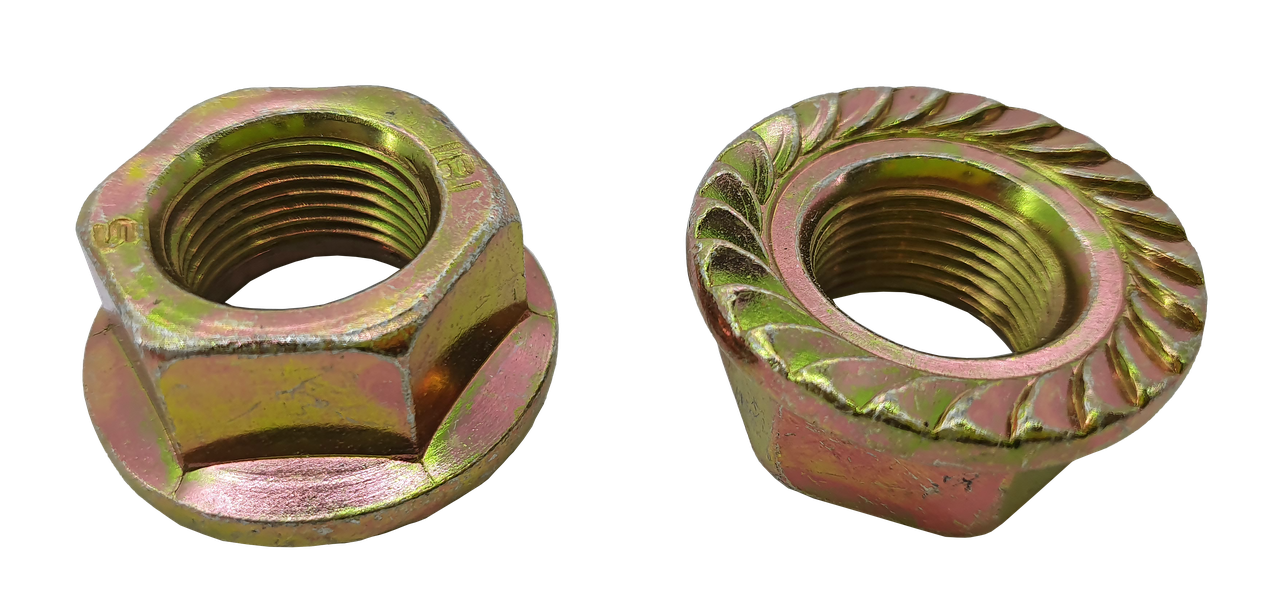 Гайка М 20 х 1,5 (з прес шайбою зубчаста) (ГОСТ Р 50592-93) (DIN 6923)