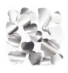 Конфетті, метафан "Серце", вага - 50 г, розмір - 25 мм, колір - срібло