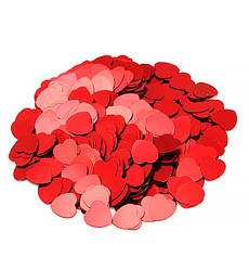 Конфетті, метафан "Серце", вага - 50 г, розмір - 25 мм, колір - червоний