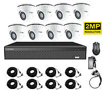 Система видеонаблюдения для магазина на 8 камер Longse XVR2008D8P200 kit, 2 Мп, HD1080P