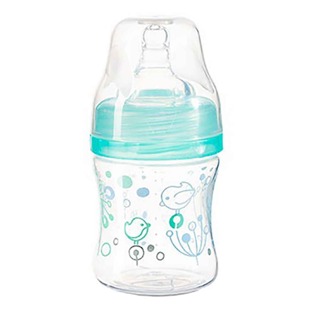 Пляшка антиколікова з широким отвором 0+ бірюзова BabyOno 120 мл (5901435411001)