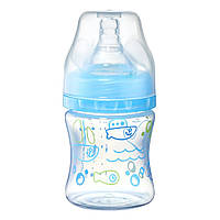 Пляшка антиколікова з широким отвором 0+ блакитна BabyOno 120 мл (5901435411025)