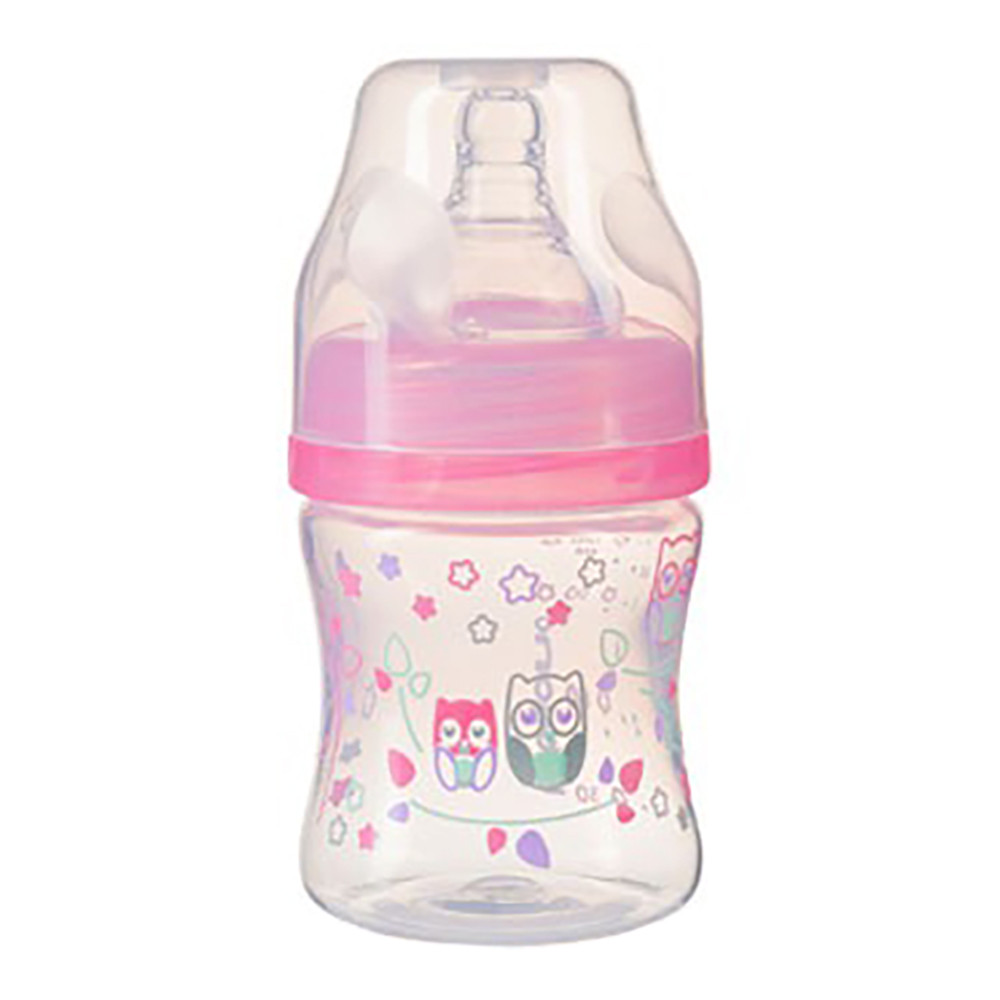 Пляшка антиколікова з широким отвором 0+ рожева BabyOno 120 мл (5901435411018)