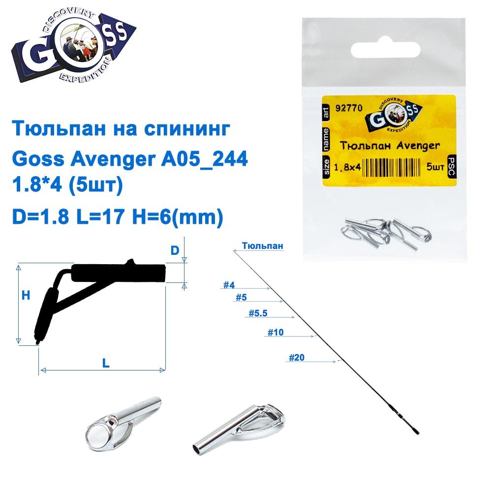 Тюльпан на спінінг Goss Avenger A05-244 1,8х4 (5шт), фото 1