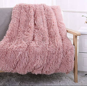 Хутряний плед травичка євро 220х240см | Пледи євро розмір | Покривало травичка | Плед покривало