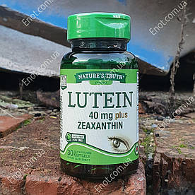 Вітаміни для очей Nature's Truth Lutein 40 мг with Zeaxanthin (Лютеїн+Зеаксантин) 30 гельових капсул