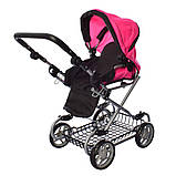 Коляска для ляльки Melogo МАЛІНОВА арт. 9346W, фото 3