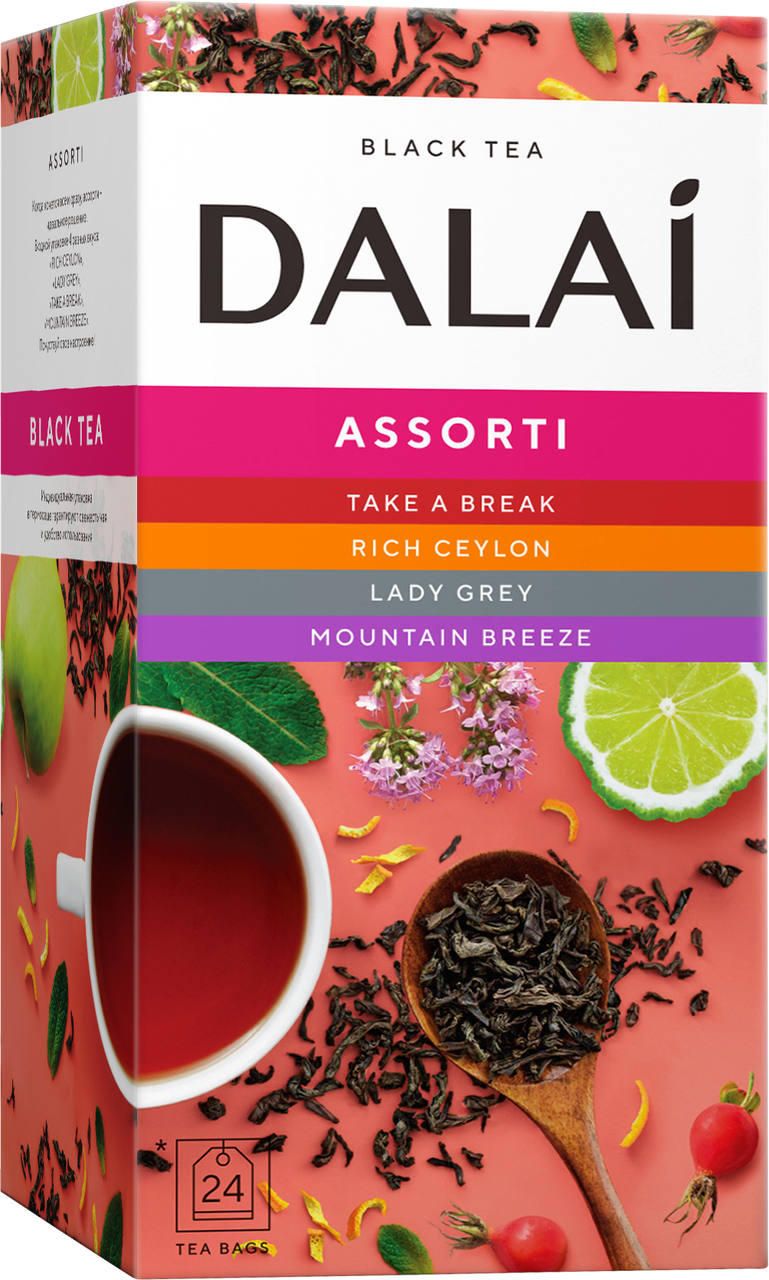 Чай DALAI Ассорти из 4 вкусов 24шт - фото 1 - id-p1100486997