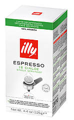 Кава в монодозах, чалдах ILLY Espresso картон DECAFF без кофеїну 18 шт