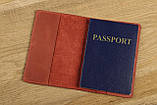 Ексклюзивна обкладинка для паспорта з вінтажній шкіри SHVIGEL 13792 Червона, Червоний, фото 5