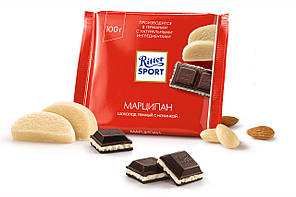 Чорний шоколад Ritter Sport Марципан 100 г