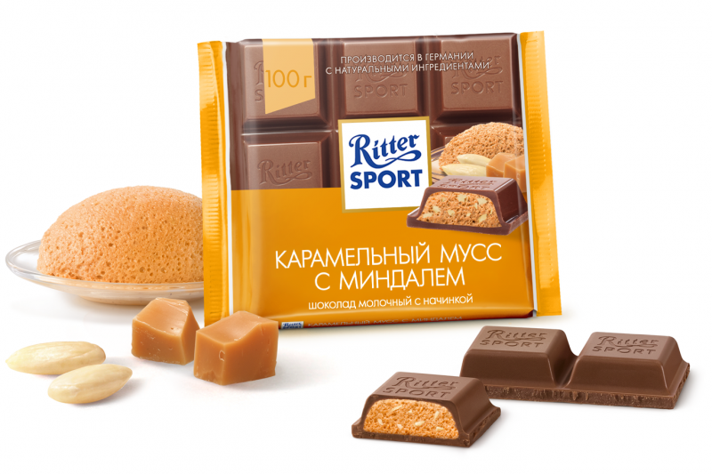 Молочний шоколад Ritter Sport Карамель Мус 100 г