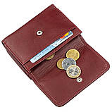 Компактний жіночий гаманець на кнопці ST Leather 18885 Темно-червоний, фото 5