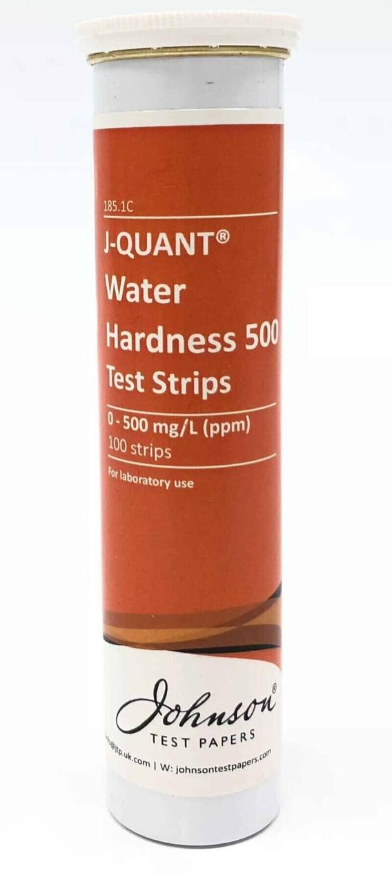Полоски тестовые на жесткость воды до 500 ppm JTP J-QUANT Water Hardness 500 (100 шт.) - фото 1 - id-p1347094576