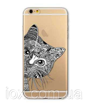 Силіконовий чохол "Кіт" для iphone 6/6S