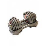 Гантель набірна 41кг 1шт LiveUp ADJUSTABLE DUMBBELL, фото 2