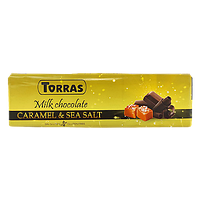 Шоколад молочний карамель та морська сіль Торрас Torras caramel&sia salt 300g 15шт/ящ (Код: 00-00003199)