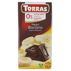 Шоколад чорний з бананом (без цукру та глютену) Торрас Torras negro banana 75g 10шт/уп 40шт/ящ (Код: 00-00004010)