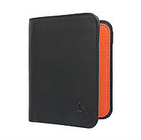 Кошелек мужской кожаный Visconti VSL34 Lank c RFID Black-Orange