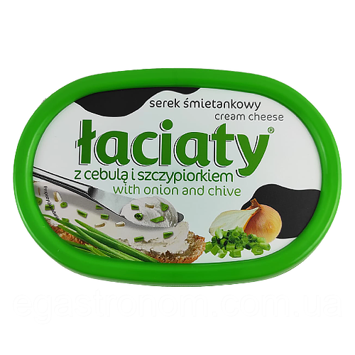 Крем-сир зелень і цибуля Лаціата Łaciaty 135g 12шт/ящ (Код: 00-00003539)