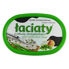 Крем-сир зелень і цибуля Лаціата Łaciaty 135g 12шт/ящ (Код: 00-00003539)