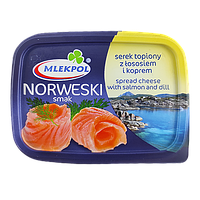 Крем-сир плавлений із лососем норвезький Млекпол Mlekpol norweski 150g 12шт/ящ (Код: 00-00001365)