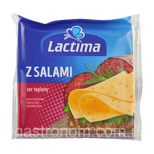 Сир тостовий салямі Лактіма Lactima 130g 10шт/ящ (Код: 00-00003446)