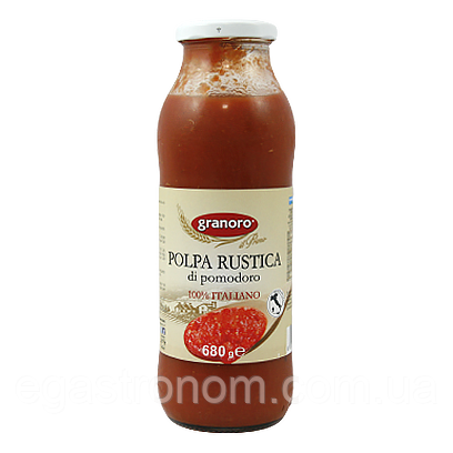 Томатна паста Граноро (кусочки) Granoro rustica polpa 690g 12шт/шт (Код: 00-00004091)