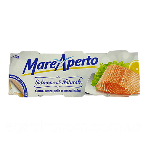 Філе лосося Маре Аперто Mare Aperto 80g/3*80g 24пач/ящ (Код : 00-00001513)