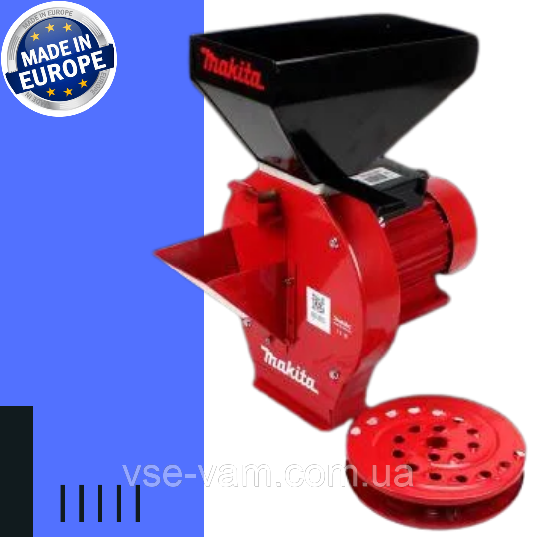 Зернодробарка + Млин Makita EFS 4200 (4.2 кВт, 280 кг/год). Подрібнювач Макіта для зерна і коренеплодів, фото 1
