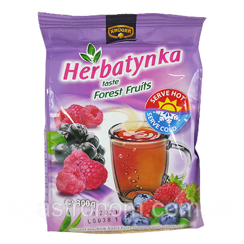 Чай розчинний лісові фрукти Крюгер Krüger Herbatynka forest fruits 300g 6шт/ящ (Код: 00-00003651)