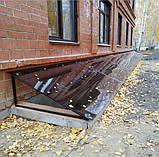 Козирок для дому із монолітного полікарбонату з установкою, фото 6