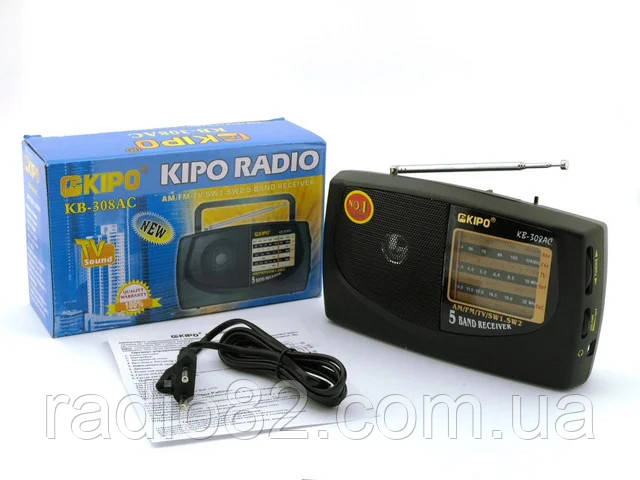 Радіоприймач KIPO-KB 308AC(1-й сорт)