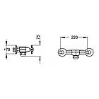 Двохвентильний змішувач латунний для душу колір золото Q-tap Liberty ORO 363, фото 2