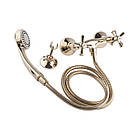 Двохвентильний змішувач латунний для душу колір золото Q-tap Liberty ORO 363, фото 3