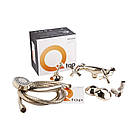 Двохвентильний змішувач латунний для душу колір золото Q-tap Liberty ORO 363, фото 6