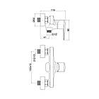Одноважільний змішувач латунний для душу колір хром Q-tap Estet CRM 010, фото 2